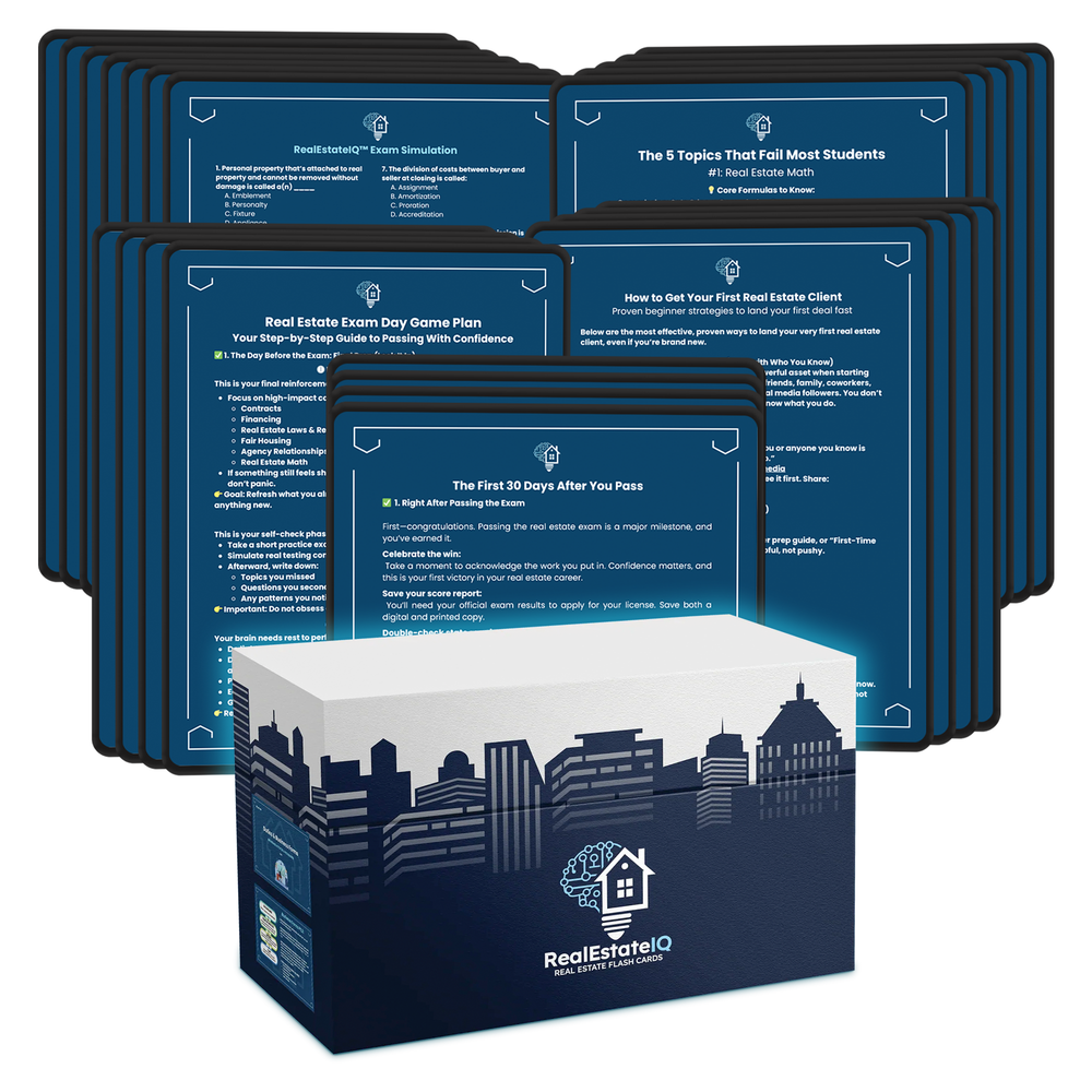 The Success Bundle: flashcard box with five digital study guides